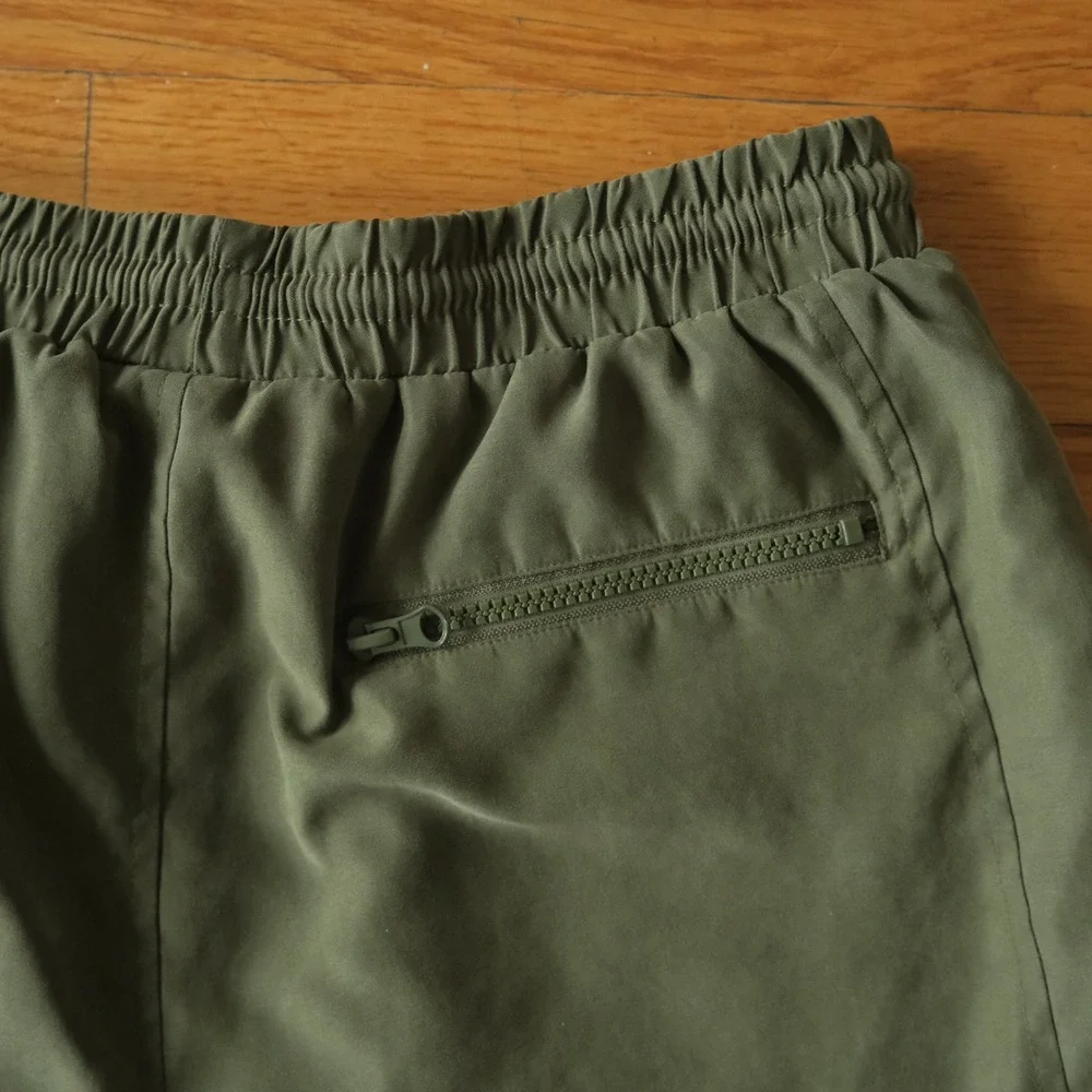 Civil Regime Shorts Mens Olive Green Athletic Mesh Lined Streetwear Large 2518